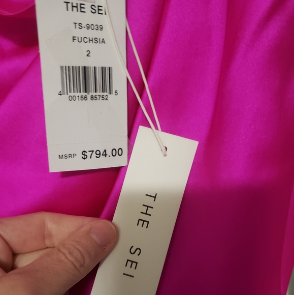 The Sei Ruched Silk Asymmetric Mini - Picture 11 of 13